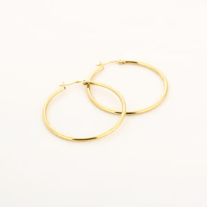 Oorbellen ringen stainless steel 4 cm