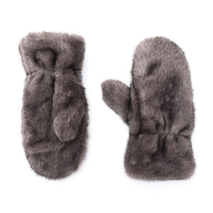 Handschoenen met faux fur khaki